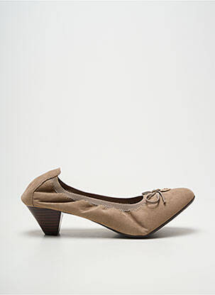 Escarpins cubain talon de 4 à 6cm beige LES P'TITES BOMBES femme