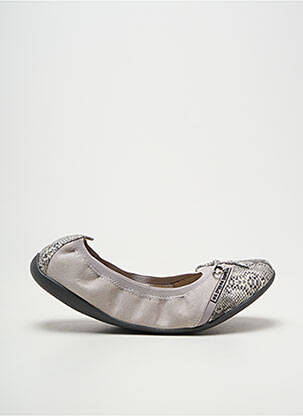 Ballerines bout rond talon plat jusqu'à 3cm gris LES P'TITES BOMBES femme