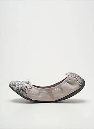 Ballerines bout rond talon plat jusqu'à 3cm gris LES P'TITES BOMBES femme