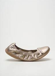 Ballerines tissage satiné talon plat jusqu'à 3cm or LES P'TITES BOMBES femme
