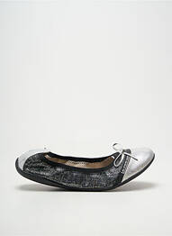 Ballerines tissage satiné talon plat jusqu'à 3cm argent LES P'TITES BOMBES femme