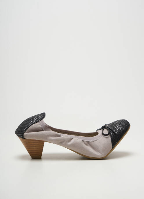Escarpins cubain talon de 4 à 6cm gris LES P'TITES BOMBES femme