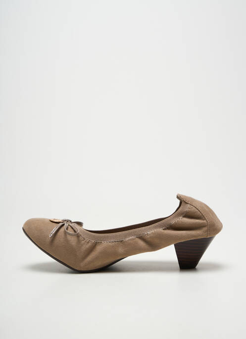 Escarpins cubain talon de 4 à 6cm beige LES P'TITES BOMBES femme