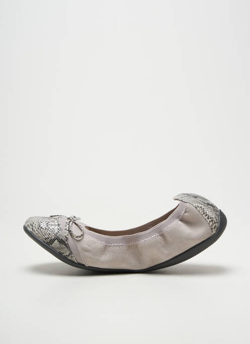 Ballerines bout rond talon plat jusqu'à 3cm gris LES P'TITES BOMBES femme