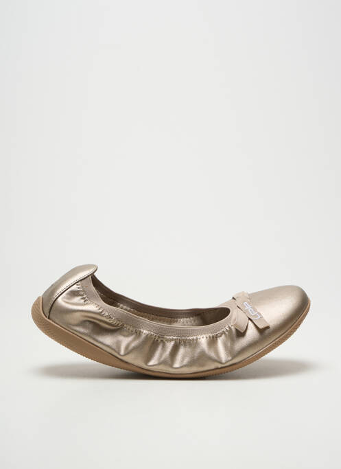 Ballerines tissage satiné talon plat jusqu'à 3cm or LES P'TITES BOMBES femme
