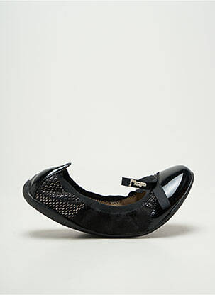 Ballerines tissage satiné talon plat jusqu'à 3cm noir LES P'TITES BOMBES femme