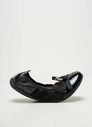 Ballerines tissage satiné talon plat jusqu'à 3cm noir LES P'TITES BOMBES femme