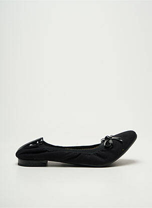 Ballerines tissage satiné talon plat jusqu'à 3cm noir LES P'TITES BOMBES femme
