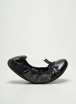 Ballerines tissage satiné talon plat jusqu'à 3cm noir LES P'TITES BOMBES femme