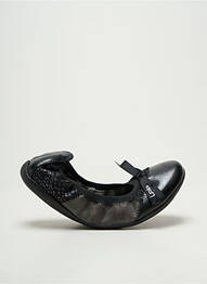 Ballerines tissage satiné talon plat jusqu'à 3cm noir LES P'TITES BOMBES femme