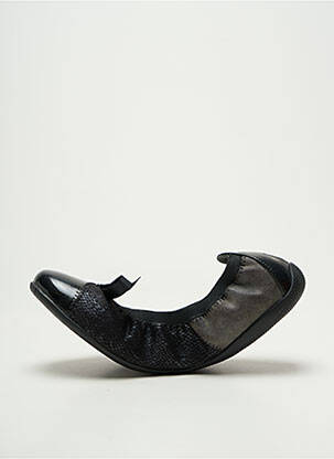 Ballerines tissage satiné talon plat jusqu'à 3cm noir LES P'TITES BOMBES femme