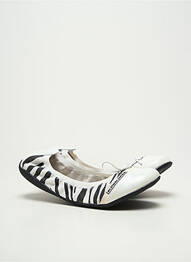 Ballerines impression talon plat jusqu'à 3cm blanc LES P'TITES BOMBES femme