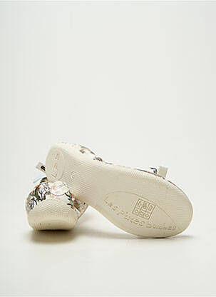 Ballerines tissage satiné talon plat jusqu'à 3cm argent LES P'TITES BOMBES femme