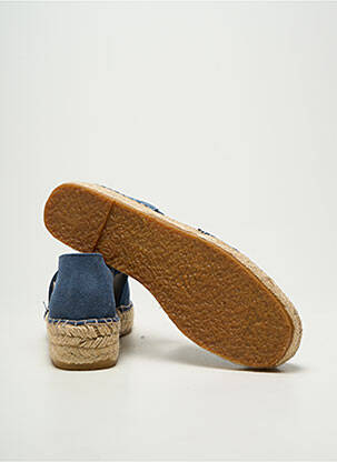 Espadrilles bout rond talon plat jusqu'à 3cm bleu LA MAISON DE L'ESPADRILLE femme