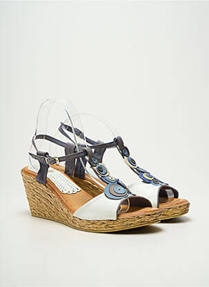 Sandales/nu pieds talon compensé talon de 7 à 9cm blanc MARILA femme