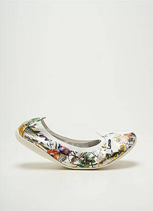 Ballerines tissage satiné talon plat jusqu'à 3cm argent LES P'TITES BOMBES femme