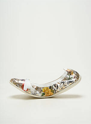 Ballerines tissage satiné talon plat jusqu'à 3cm argent LES P'TITES BOMBES femme