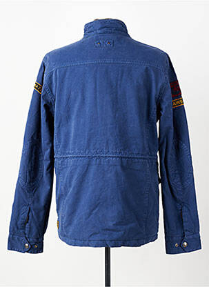 Blouson fermeture zippée sous rabat pressionné bleu DAYTONA homme
