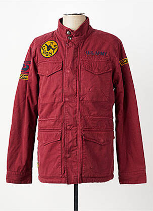 Blouson fermeture zippée sous rabat pressionné rouge DAYTONA homme
