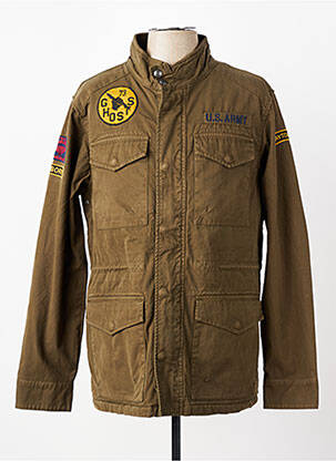 Blouson fermeture zippée sous rabat pressionné vert DAYTONA homme