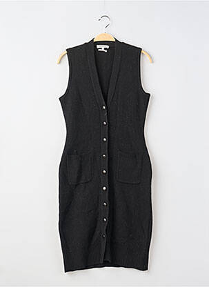Robe mi-longue sans manche sans manche noir ANDIATA femme