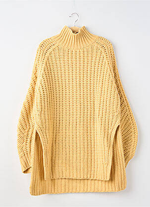 Pull col roulé coupe droite manches longues jaune SAMSOE & SAMSOE femme