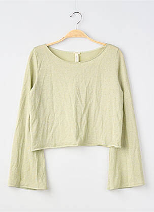 Top stretch manches longues vert NOO femme