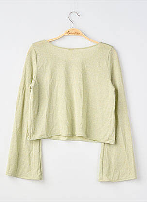 Top stretch manches longues vert NOO femme