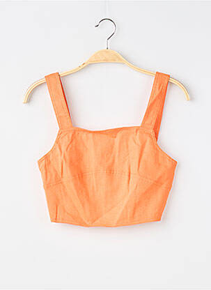 Top stretch sans manche orange PINKO femme