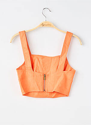 Top stretch sans manche orange PINKO femme
