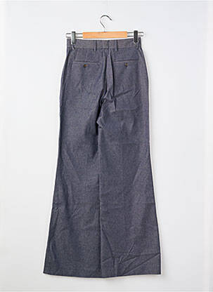 Pantalon large fermeture zippée sous rabat boutonné taille normale bleu PABLO femme