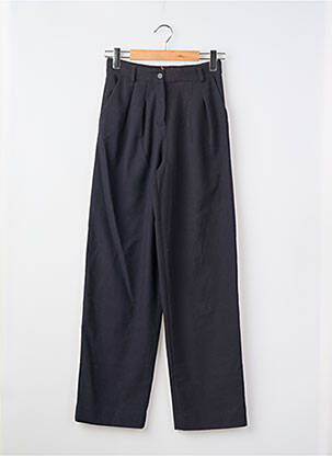 Pantalon large fermeture zippée sous rabat boutonné taille normale noir CONTREJOUR femme