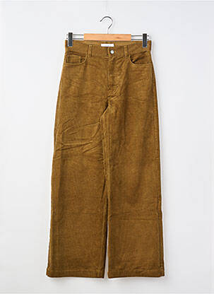 Pantalon large fermeture zippée sous rabat boutonné taille normale marron & OTHER STORIES femme