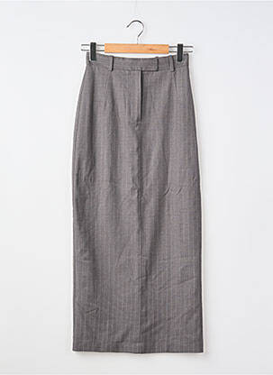 Jupe longue coupe droite gris H&M femme