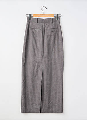 Jupe longue coupe droite gris H&M femme