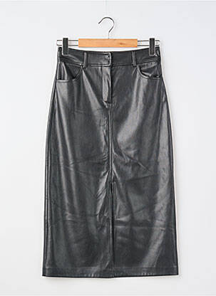 Jupe longue coupe droite noir SUNCOO femme