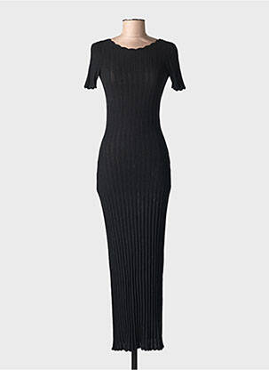 Robe longue manches courtes manches courtes noir LA MAILLE SÉZANE femme