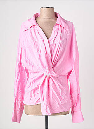 Chemisier coupe cintrée manches longues rose LE GER femme