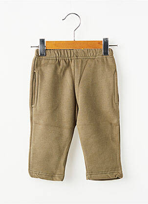 Pantalon droit coupe droite taille élastique vert TRENTE TROIS garçon