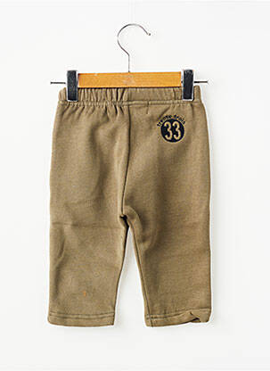 Pantalon droit coupe droite taille élastique vert TRENTE TROIS garçon