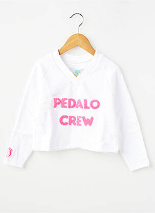Sweat-shirt col v manches longues blanc TRENTE TROIS enfant
