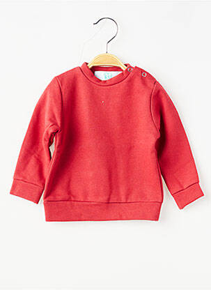 Sweat-shirt coupe droite manches longues rouge TRENTE TROIS garçon