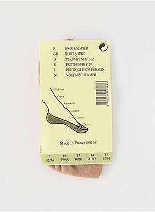 Chaussettes stretch beige PERRIN femme