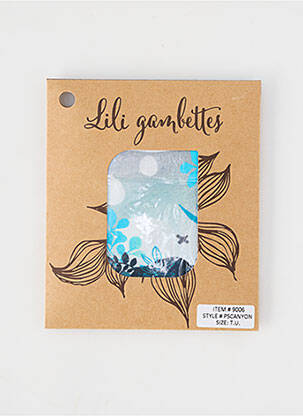Chaussettes imprimé fantaisie bleu LILI GAMBETTES femme