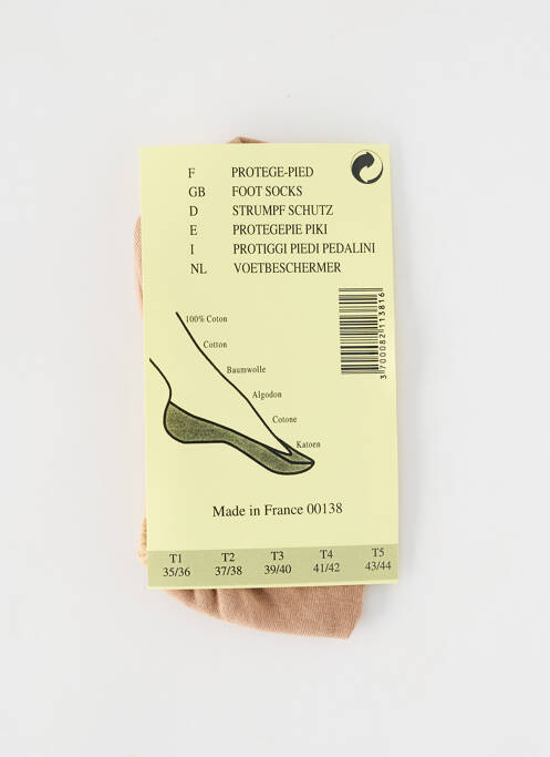 Chaussettes maintien élastique beige PERRIN femme