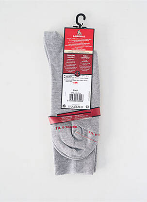 Chaussettes tissage chiné gris LABONAL homme