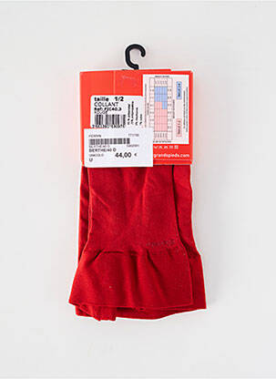 Collants stretch rouge BERTHE AUX GRANDS PIEDS femme