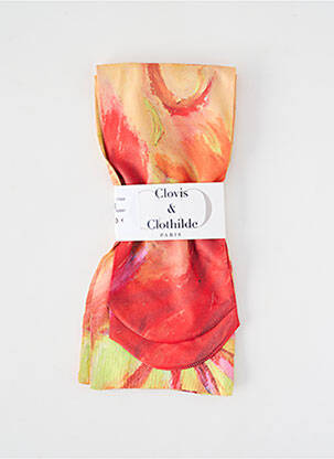 Chaussettes imprimé fantaisie rouge CLOVIS & CLOTHILDE femme