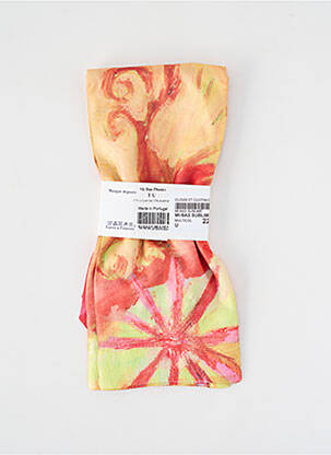 Chaussettes imprimé fantaisie rouge CLOVIS & CLOTHILDE femme