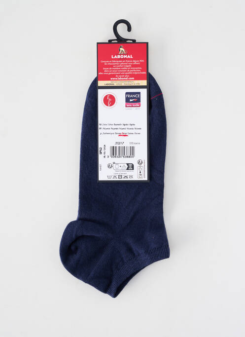 Chaussettes maille fine bleu LABONAL homme
